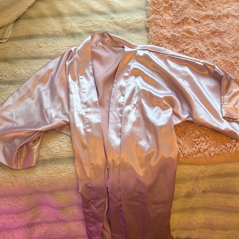 purple silk robe